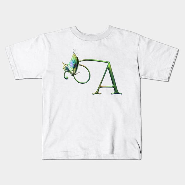 Letter flower " A " Kids T-Shirt by Hien